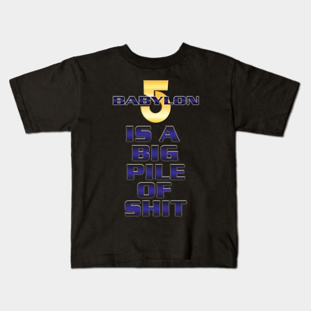 Spaced - Babylon 5 Kids T-Shirt by grinningmasque